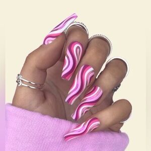 Coffin/Ballerina Shaped Press-On Nails